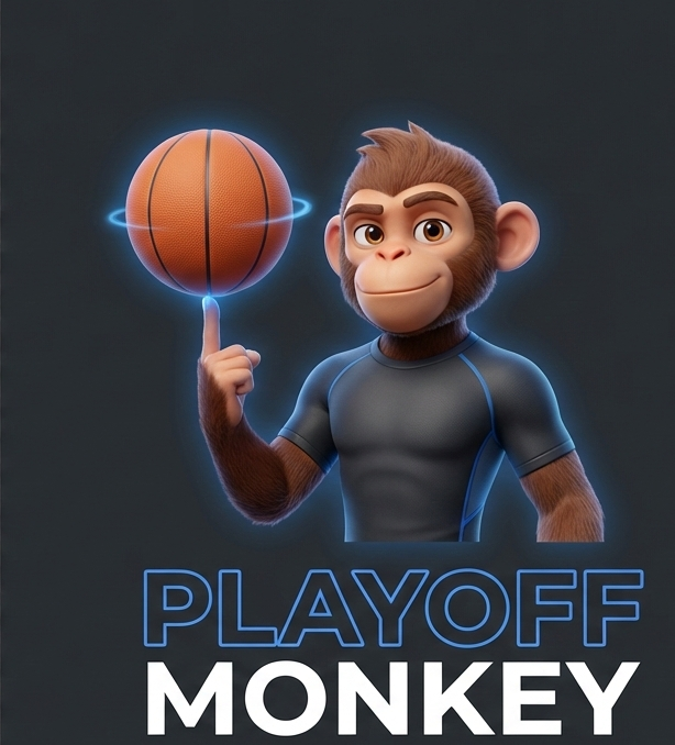 Playoff Monkey — basketball-spinning monkey mascot